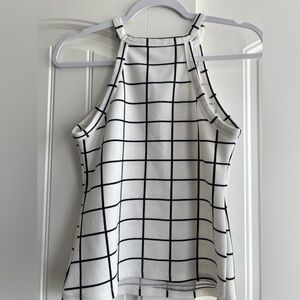 3/$15 White and Black Striped Top